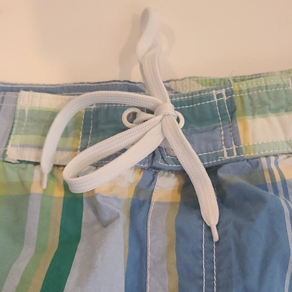 3/$20 Old Navy Blue/Green Plaid Swim Trunks